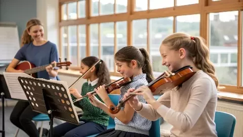 Students in Welsh County Enjoy Free Music Lessons
